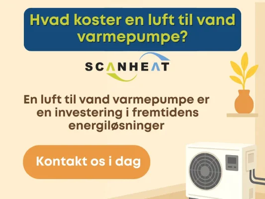 hvad koster en luft til vand varmepumpe