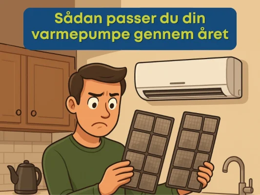 Sådan passer du din varmepumpe gennem året