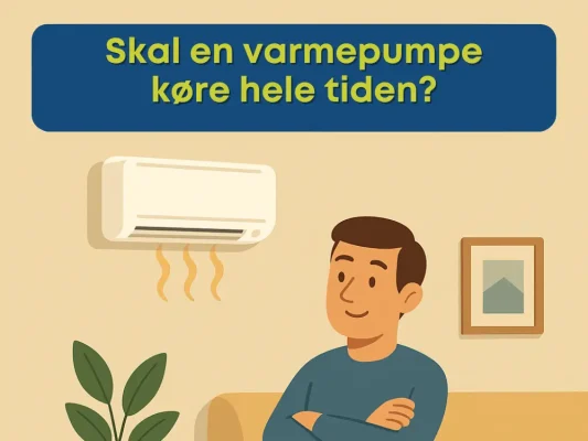 Skal en varmepumpe køre hele tiden