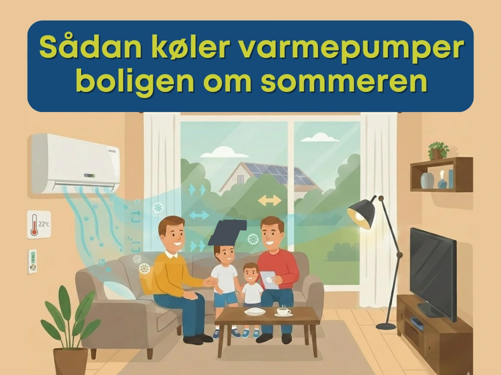 Sådan køler varmepumper boligen om sommeren