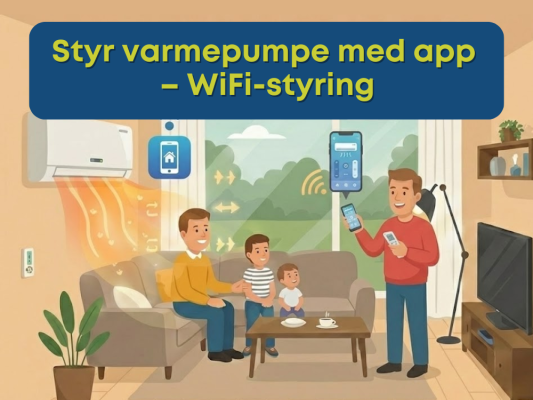 Styr varmepumpe med app – WiFi-styring