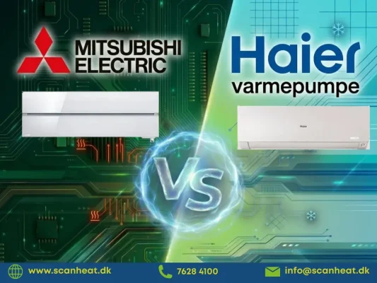 Mitsubishi varmepumpe vs. Haier varmepumpe (2)