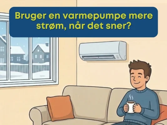 Bruger en varmepumpe mere strøm, når det sner