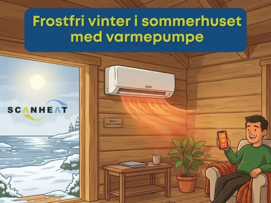 Frostfri vinter i sommerhuset med varmepumpe