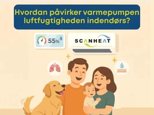 Hvordan påvirker varmepumpen luftfugtigheden indendørs