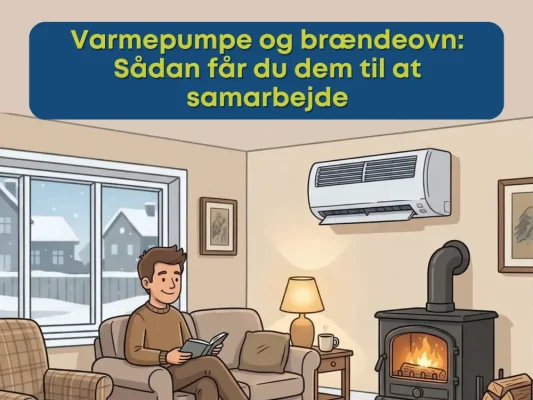 Varmepumpe og brændeovn Sådan får du dem til at samarbejde (1)