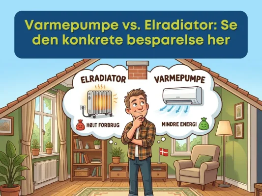 Varmepumpe vs. Elradiator Se den konkrete besparelse her